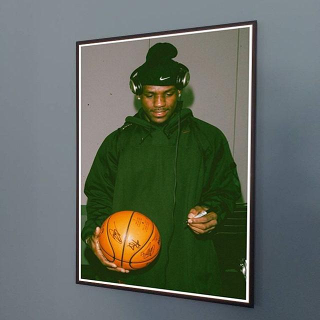 Teenage Lebron James Vintage Poster, Home Decor, Wall Decor