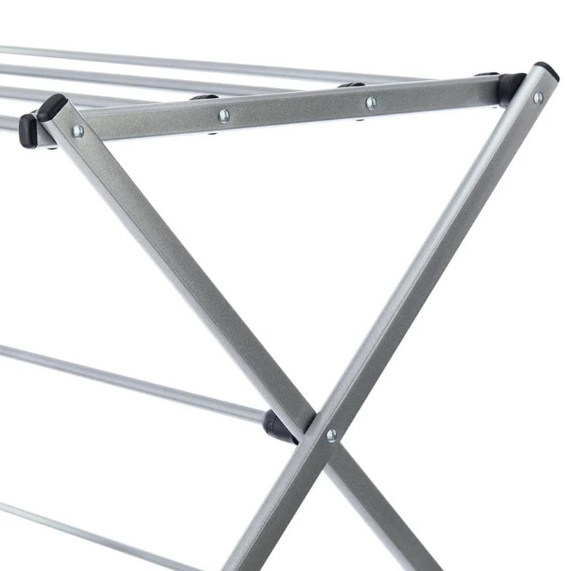 Oversized Collapsible Steel Laundry Drying Rack - Silver - Lightweight, Accessories Room