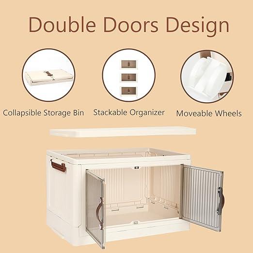 NLDD's 5-Level Collapsible Storage Towers: Stackable Cabinets with Lids for Towels to Toys, Books & More – Smart, Dustproof Design for Any Space