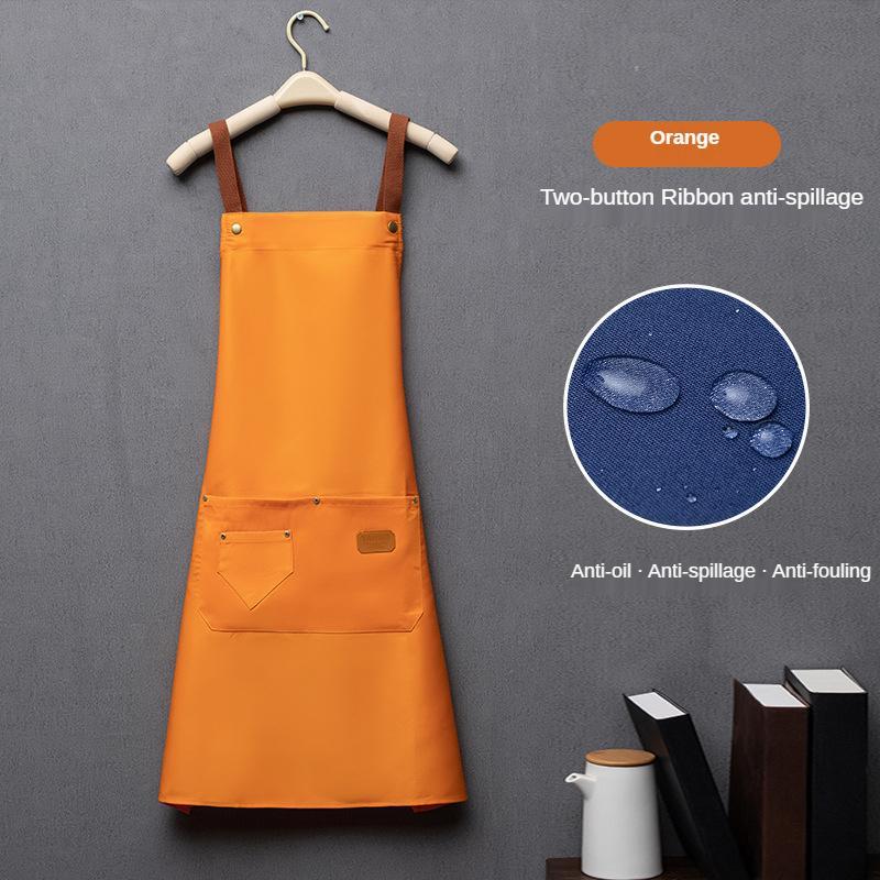 Waterproof & Oil-proof Apron with Pocket, 1 Count Kitchen Apron, Household Apron for Cooking, Baking, Kitchen Accessories for Men & Women