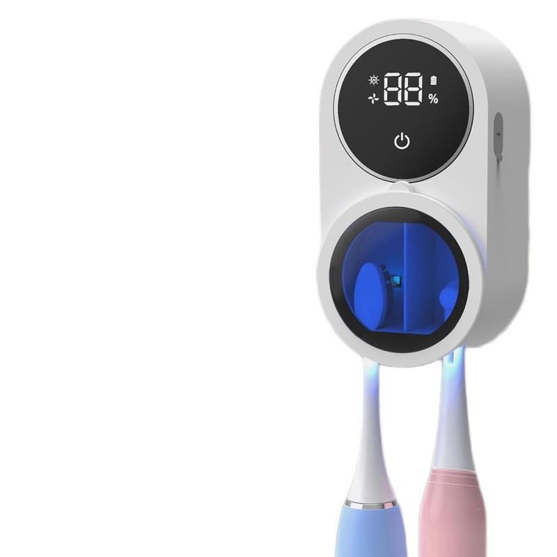 LED Smart Screen, Rechargeable Wall Mount Toothbrush Holder, Daily Toothbrush Cleaner - Handle Waterproof Sensitive Lightweight Ultrasonic