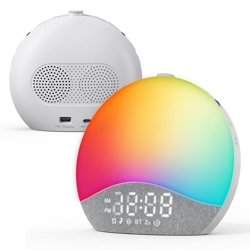 Sunrise Alarm Clock Sound Machine, 26 Soothing Sounds, White Noise Machine, Wake Up Light, Sleep Sound Machines for Bedroom, Heavy Sleeper, Adults, Kids