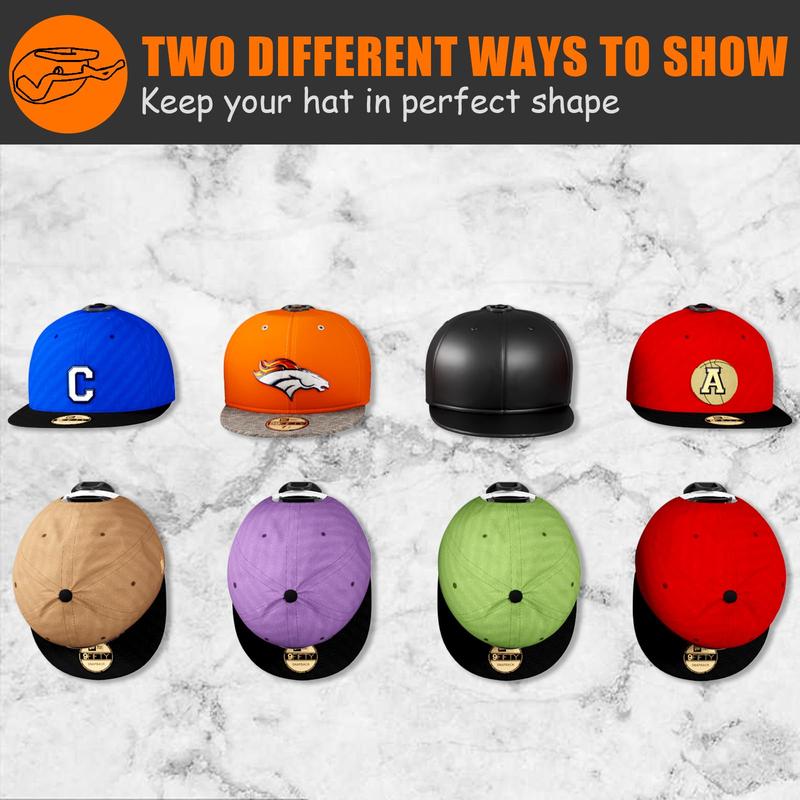 24 Pack Adhesive Hat Hooks for Wall, Strong Hat Rack for Baseball Caps