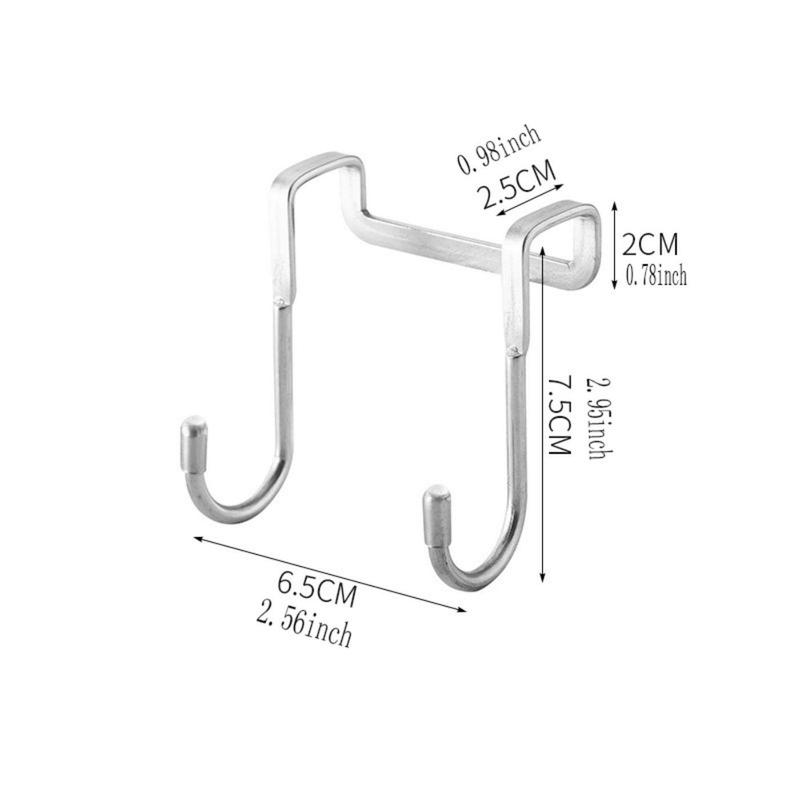 Stainless Steel S-shaped Hook, 3 Counts Bedside Cabinet Door Hanging Hook, Multipurpose Hanging Organizer for Home Bathroom Kitchen