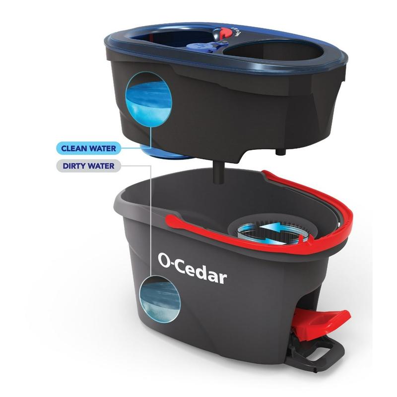 O-Cedar RinseClean Clean Water Spin Mop and Bucket System | Clean with Clean Water | Removes 99% of Bacteria || STEPHEN