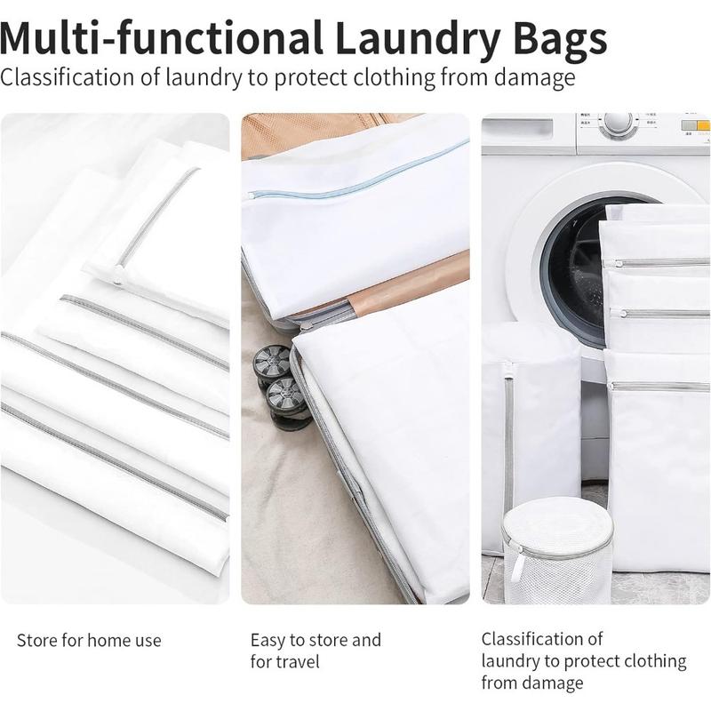 9pcs Mesh Laundry Bags, Delicates Washing Bags for Sweater Blouse Hosiery Bras Premium Wash Bags for Travel Storage Organization