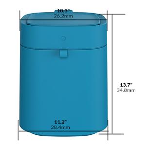 IntreLife Smart Trash Can, Self-Sealing, Self-Changing Motion Sensor Wastebasket in Fire Opal Teal, Rechargeable Lid for Living Room and Bedroom automatic motion