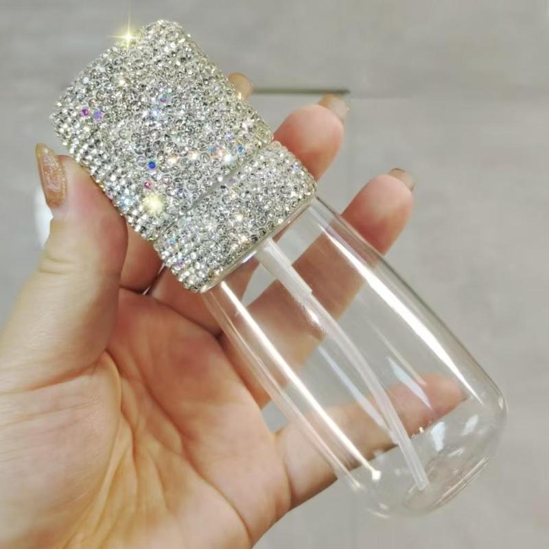 Rhinestone Decorated Spray Bottle, Portable Refillable Perfume Bottle, Empty Spray Bottle for Skin Care, Cosmetic, Travel Bottle for Women