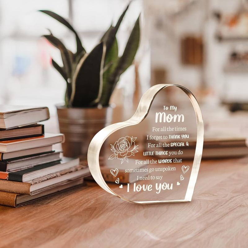 Gifts for Mom, Mom Christmas Gifts -  Keepsake 3.9x3.9 Inch - I Love You Mom Birthday Gifts from Son -  Mothers Day Valentines Day Gifts for Mom