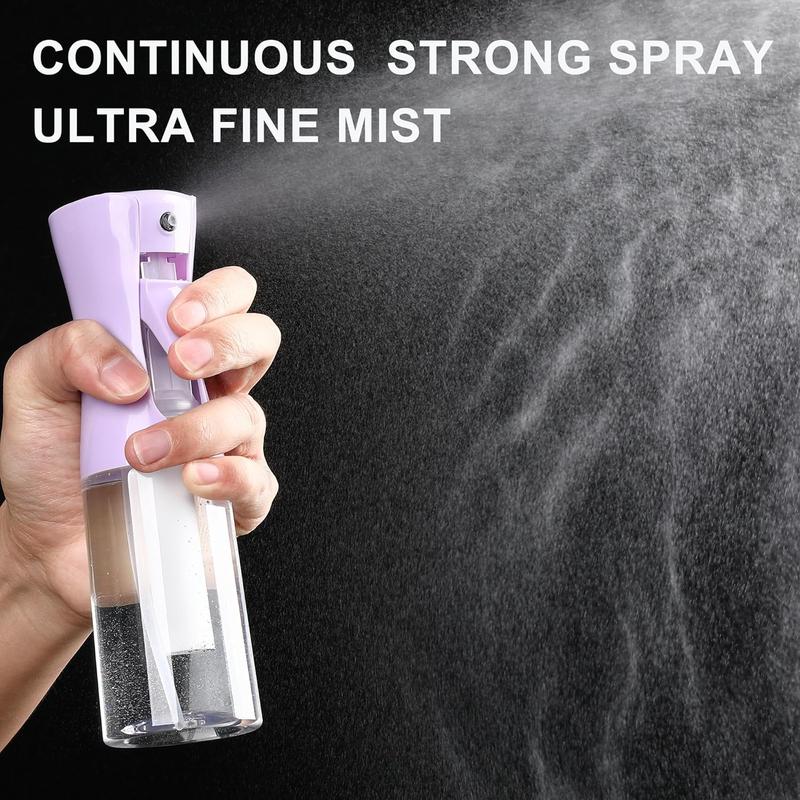 Ultra-Fine Continuous Spray Bottle (200ml 6.8oz) for Hair Styling, Skin Care, Plant Watering, and Cleaning - Refillable and Durable Mist Sprayer