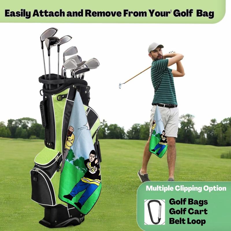 Funny Golf Towel, Printed Golf Towels for Golf Bags with Clip, Golf Gift for Men Husband Boyfriend Dad, Birthday Gifts for Golf Fan - Just Tap It in