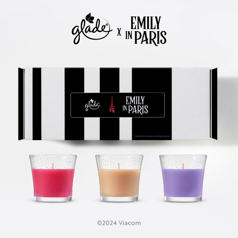 Glade x Emily In Paris Exclusive 3 Candle Collection #SmellsLikeSeason4