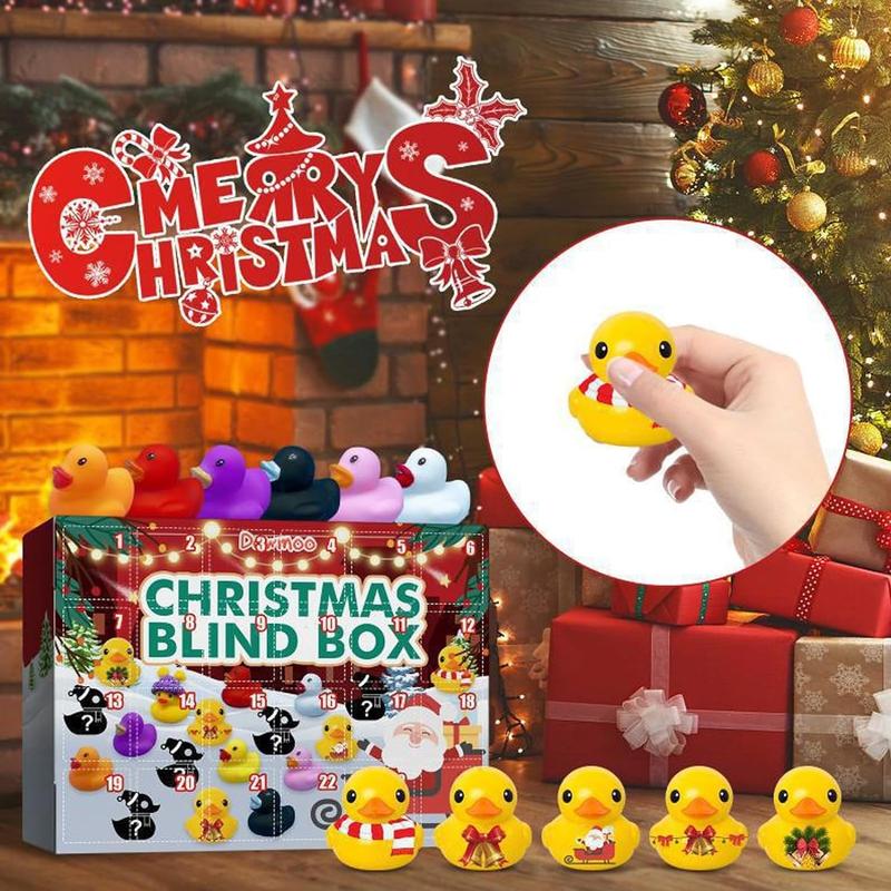 Christmas Blind Box, 1 Box Random Mini Duck Design Blind Box, Party Gift Set for Friends, Party Favors for Christmas, Party  Christmas Tree  Supplies, Christmas Advent Calendar