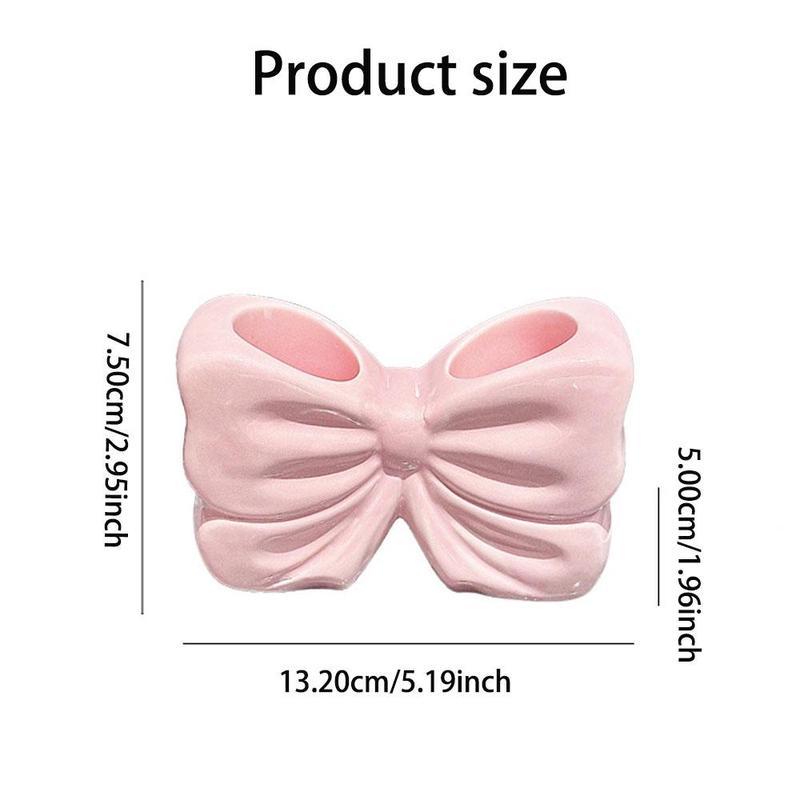 Teenage girl heart bow toothbrush holder creative bathroom sink electric toothbrush toothpaste ceramic organizer