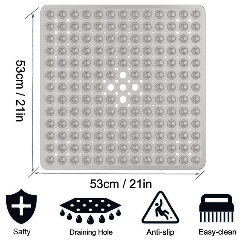 Non-slip Bath Mat, 1 Count Soft Bath Mat with Suction Cup, Comfortable & Anti-mold Bath Mat, Bathroom Accessories for Home Use