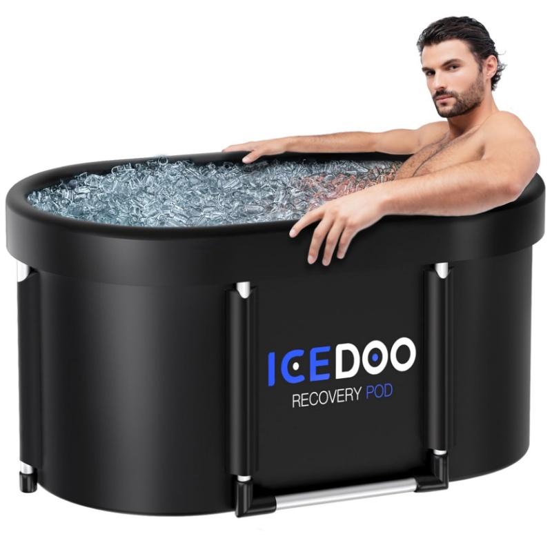 [The Black Friday] Upgrade XL Ice Bath Tub, 129 Gal Large Oval, Multi-Layer Foldable, Aluminum Alloy Support, Cold Plunge Tub for Athletes, Portable Ice Bath for Home, Gym, Outdoor Use-Ideal for Recovery christmas 2024 ornament