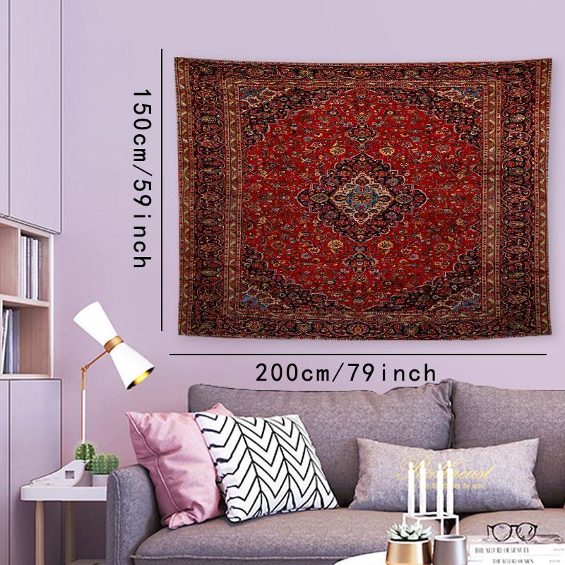 Vintage Traditional Persian Tapestry, 1 Count Boho Wall Hanging Tapestry for Home Decor, Bedroom Dorm Decoration, Gift for Yourself and Friends