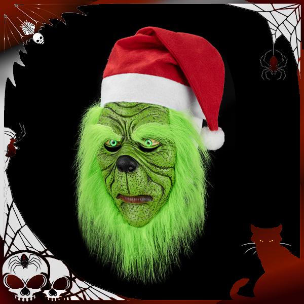 40795 Grinch Natural Latex Mask, Personalized Product, Party Props, Prank Props, Halloween Essentials, Highquality