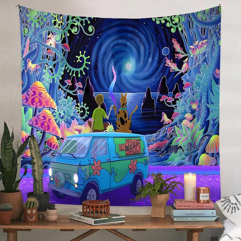 Forest Landscape Pattern Tapestry, Wall Hanging Blanket, Wall Decorative Tapestry for Living Room Bedroom, Summer Gift Ideas, Room Decor, Halloween Decor for Gifts, Halloween Decor