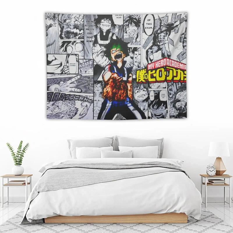 Anime character printed tapestry wall hanging retro Bohemian tapestry colorful home decor