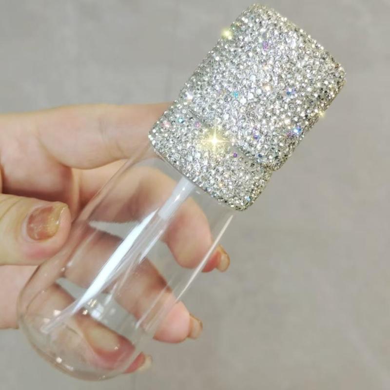 Rhinestone Decorated Spray Bottle, Portable Refillable Perfume Bottle, Empty Spray Bottle for Skin Care, Cosmetic, Travel Bottle for Women