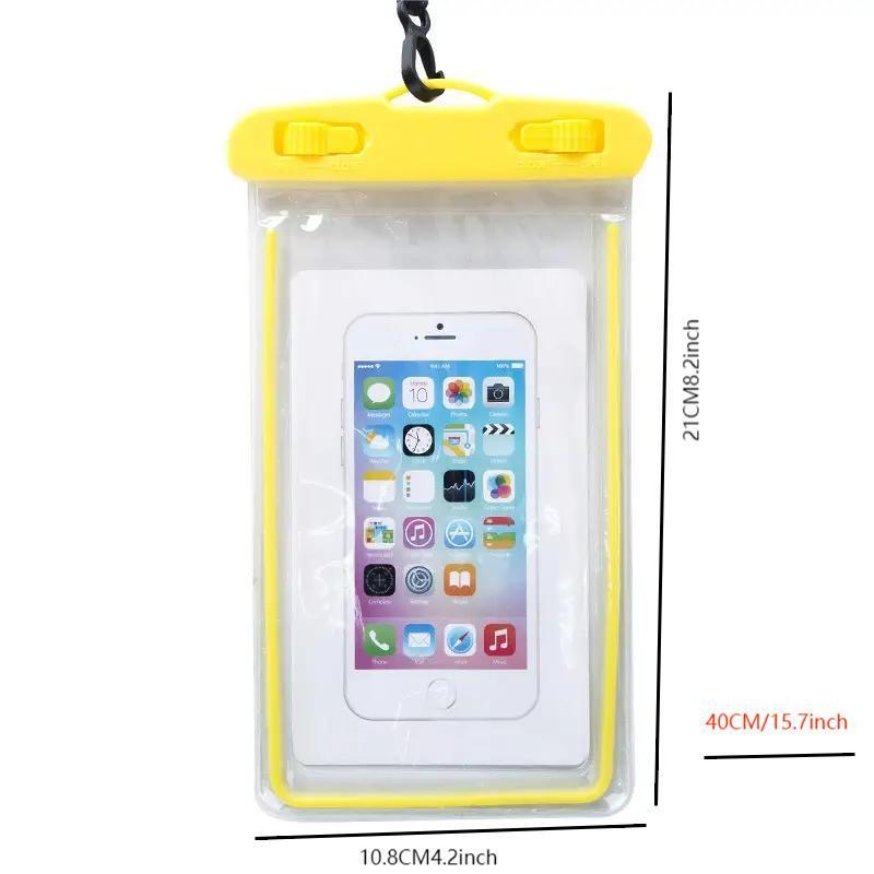 Waterproof Phone Bag, Clear PVC Air Bag Phone Cover, Cell Phone Storage Bag For Swimming, Pooltime, Watertoys, Beachtrip