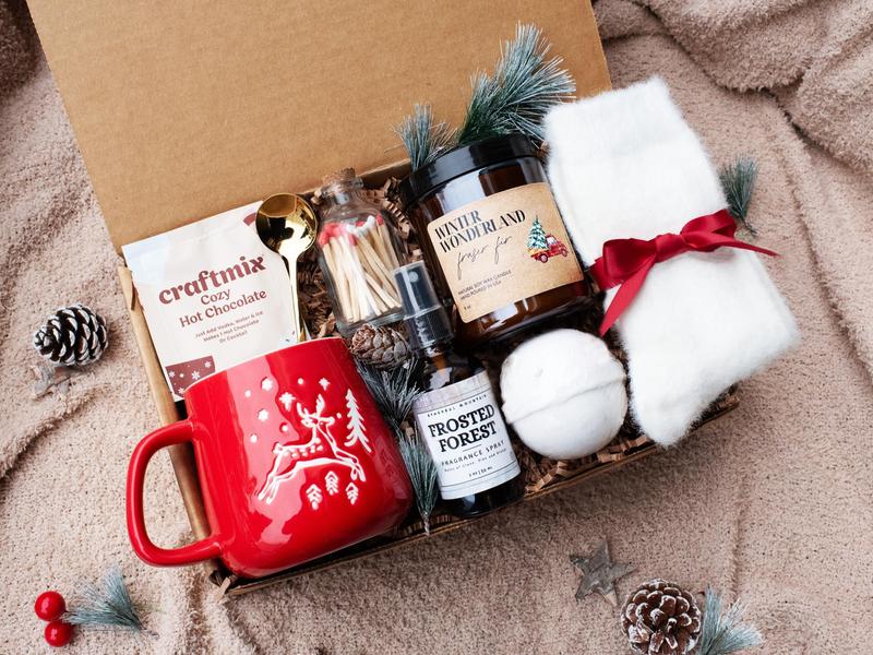 Winter Hug In A Box, Winter Gift Box, Thinking Of You Box, Friend Gift Box