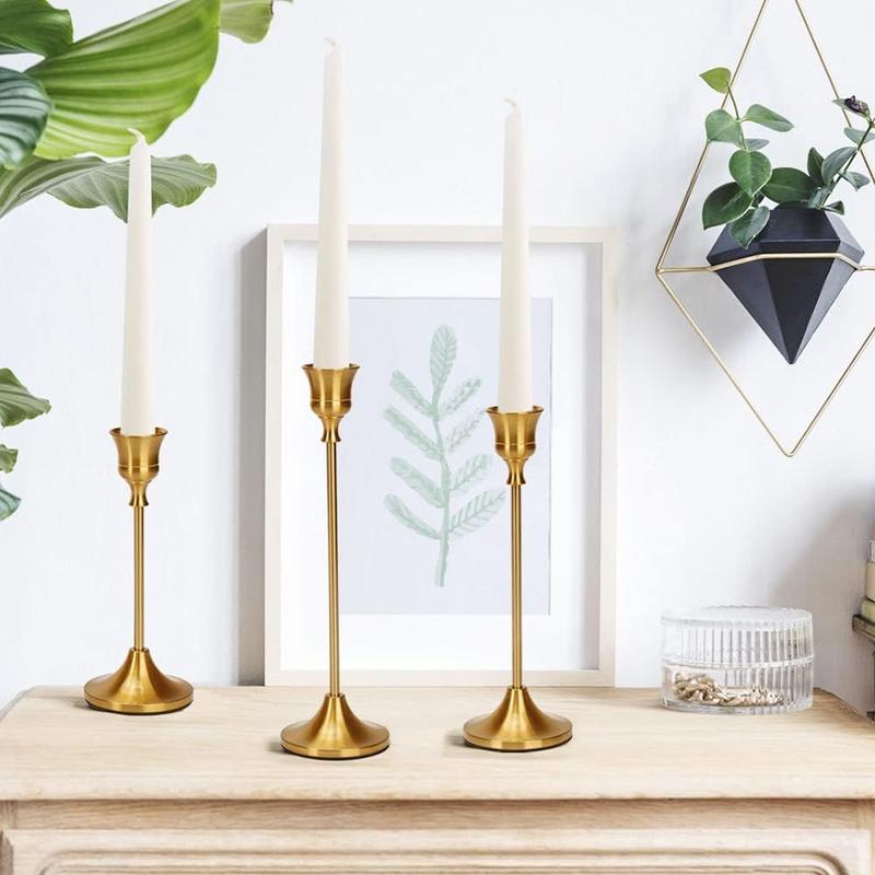 Candle Holder Set, 6 Counts set Modern Simple Candle Stand, Desktop Decoration for Home Living Room Bedroom Dining Room Wedding Party