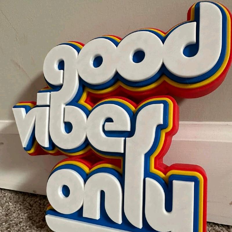 Good Vibes Wall or Desk Sign