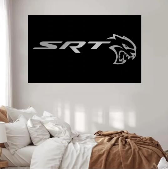 SRT 3x5ft Flag Banner Hellcat Garage Street Racing Car Man Cave  Tapestry Wall Decor