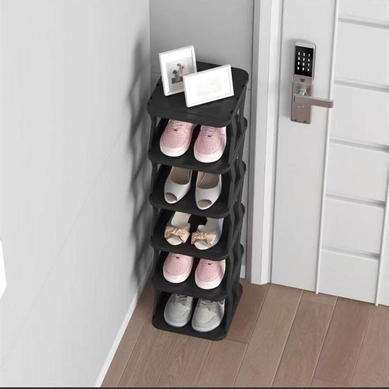 Adjustable Foldable Shoe Rack, 1 Count Multi-layer Shoe Storage Rack, Space Saving Shoe Organizer for Home Entrance Dormitory