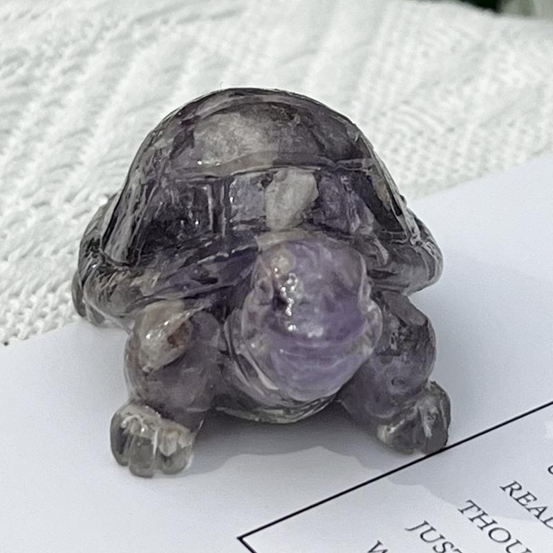 Turtle Shaped Stone Ornament, Creative Tabletop Decoration, Home Decor, Best Gifts