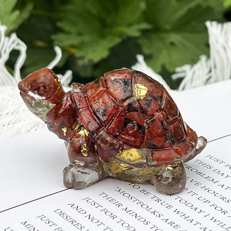 Turtle Shaped Stone Ornament, Creative Tabletop Decoration, Home Decor, Best Gifts