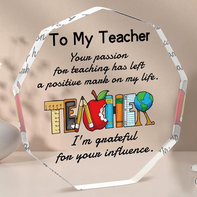 To My Teacher Gift Ornament, Creative Acrylic Ornament, Teacher's Day Gift, Desktop Decorations, Thank You Gift for Teacher