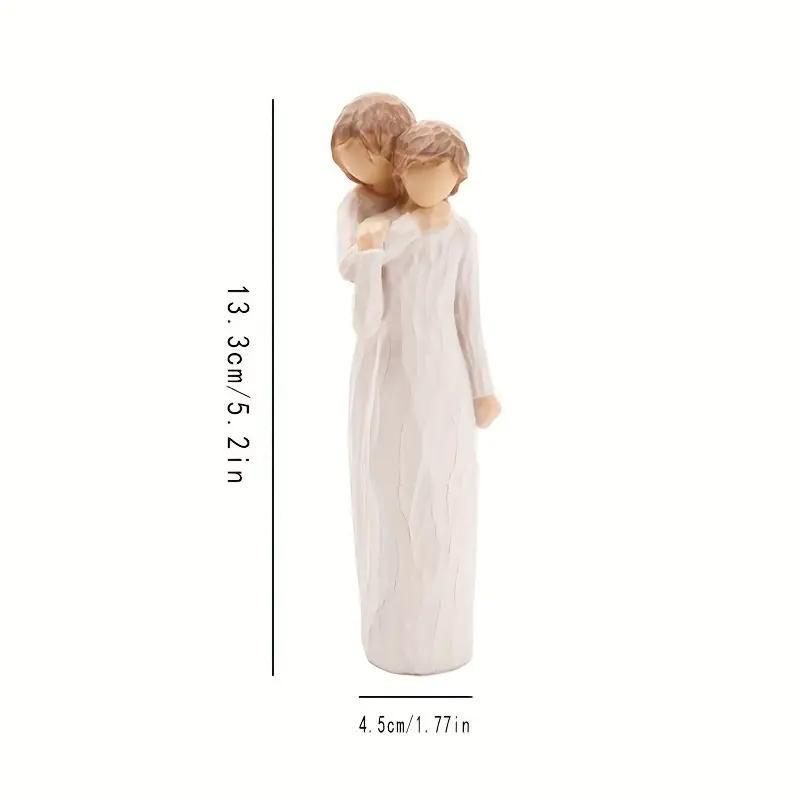 Christmas Mother and Daughter Hugging Each Other Sculpture for Mean Girls Decorations, 1 Count Resin Figurine Desktop Decorative Ornaments for Home Bedroom Decor, Room Decor, Gifts for Mom Daughter Women