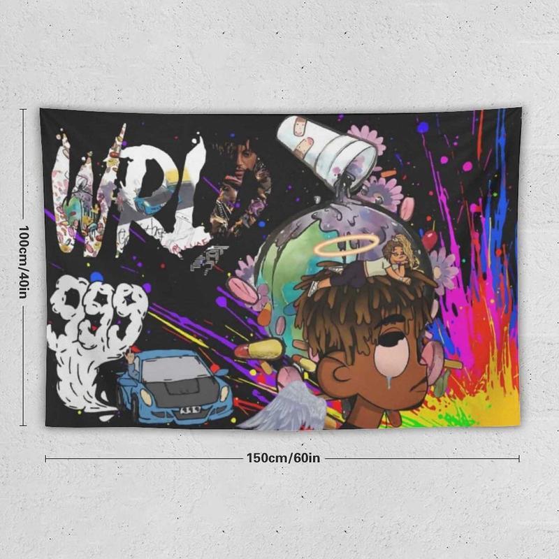 Rapper Tapestry Juice Wrld Wall Hanging Room Decor Hip Hop Tapestry for Bedroom Dorm 40*60in